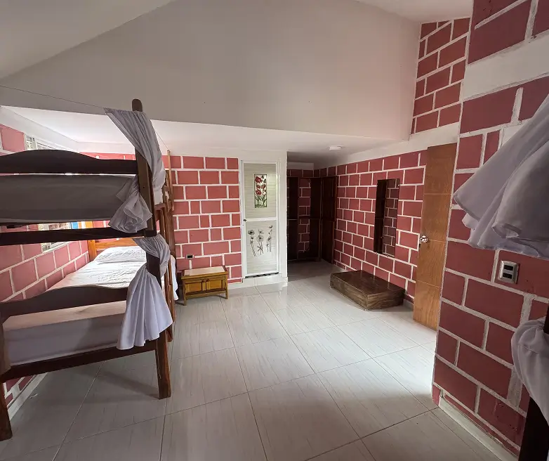 Female 6-Person Dorm With AC Inside Back View