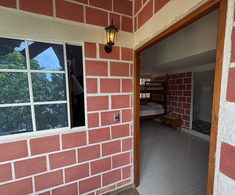 Female 6-Person Dorm With AC Inside Outside View